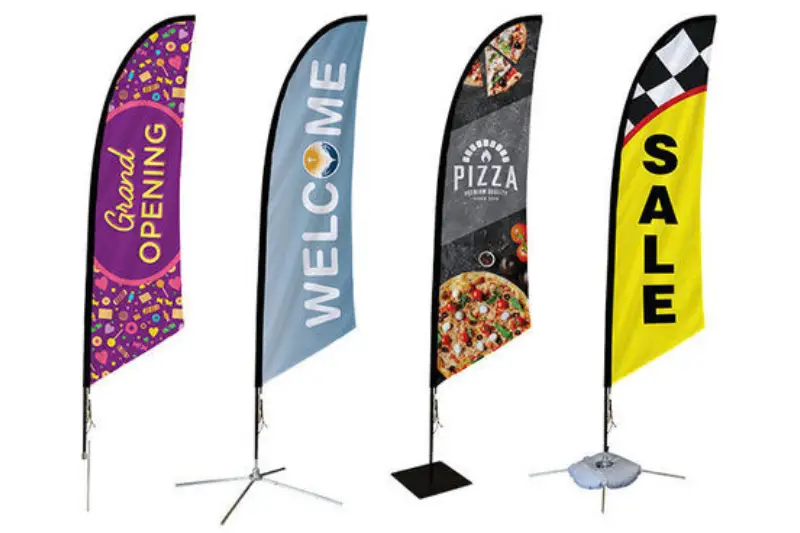 Angled Feather Flag Manufacturer