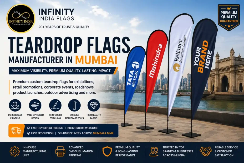 Teardrop Flag Manufacturer in Mumbai