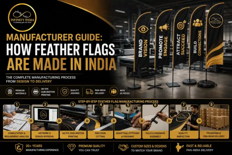 How Feather Flags Are Made in India : A Complete Manufacturer Guide