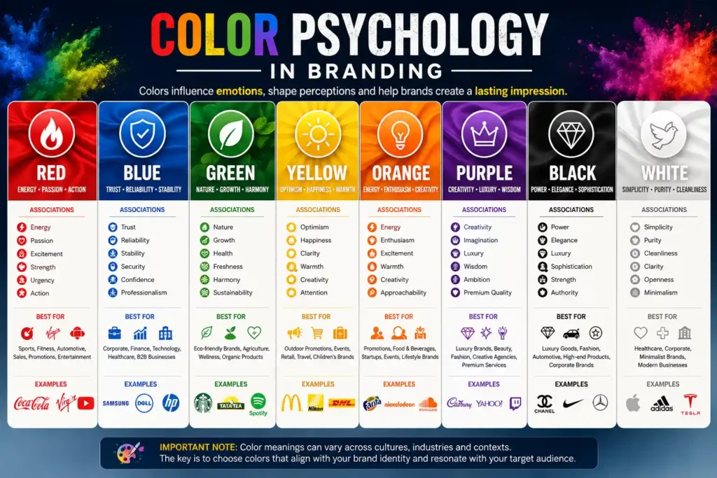 Color psychology in branding and flag design