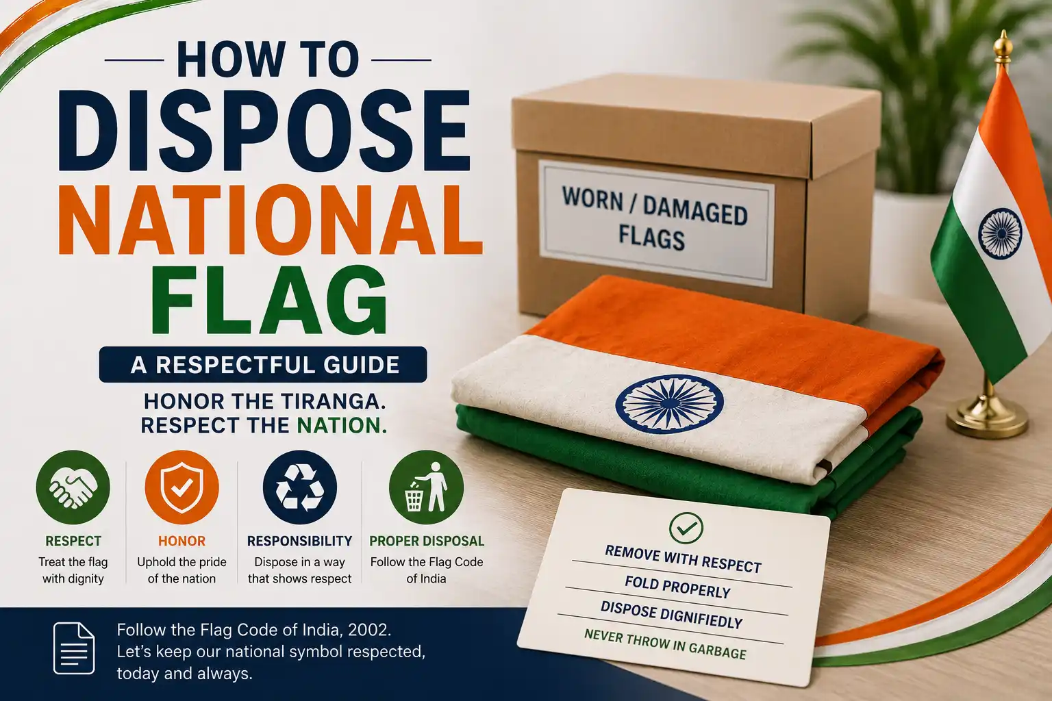 How to Dispose of the National Flag Respectfully (India)